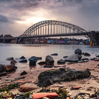 De iconische waalbrug bij Nijmegen.